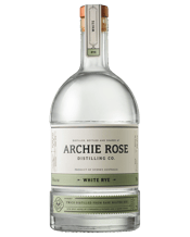  Archie Rose White Rye 700ml  700mL Distilled from rare malted rye and barley sourced from the finest producers, our White Rye greets you with soft herbs, tropical fruits and inviting floral notes. Twice distilled, it has a lingering finish, laden with sweet spice.