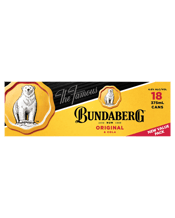  Bundaberg Original Rum &<br>Cola Cans 375ml  6750ML First distilled in 1888, Bundaberg Rum is as Australian as it gets. Made from 100% sugar cane then matured to perfection for a smooth and mellow flavour then perfectly mixed with cola. Just pour over ice and add a wedge of lime to garnish.