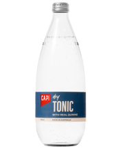  Capi Dry Tonic 750ml  750ML Meet CAPI - premium, all-natural and Clearly Australian drinks.<br /><br />Known as 'the bartender's choice', CAPI Dry Tonic has a unique dry finish and a lower sugar content. It packs all the bite of the best quality, natural quinine and acts as the perfect wingman, letting your gin take centre stage.<br /><br />• All natural and no preservatives<br />• Made using real quinine<br />• Glass bottled<br />• Australian-made<br /><br />Enjoy it over ice, paired with craft or contemporary gins, tequi