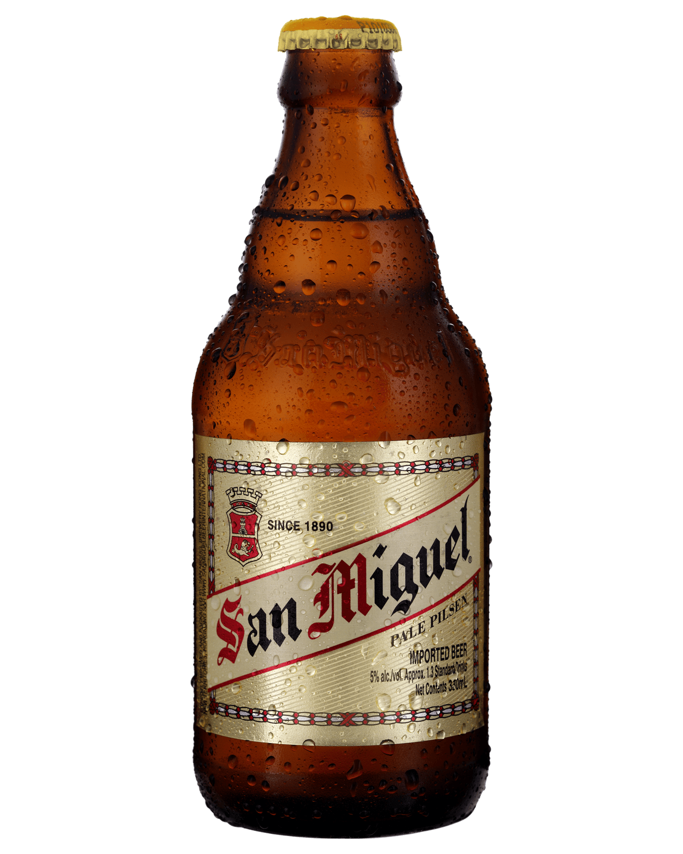 A bottle of San Miguel Pale Pilsen from the Philippines