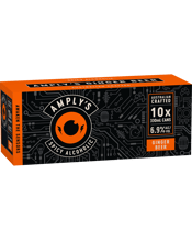  Amplys Ginger Beer 10 Pack<br>Cans 330ml  330ML Proudly crafted in Australia, this cloudy and delicious sweet ginger beer will ignite your senses with spicy sophistication. Full-flavoured and refreshing, there is nothing quite like it for an explosive ginger taste.<br><br />Produced by or on behalf of Pinnacle Drinks, part of Endeavour Group Limited.