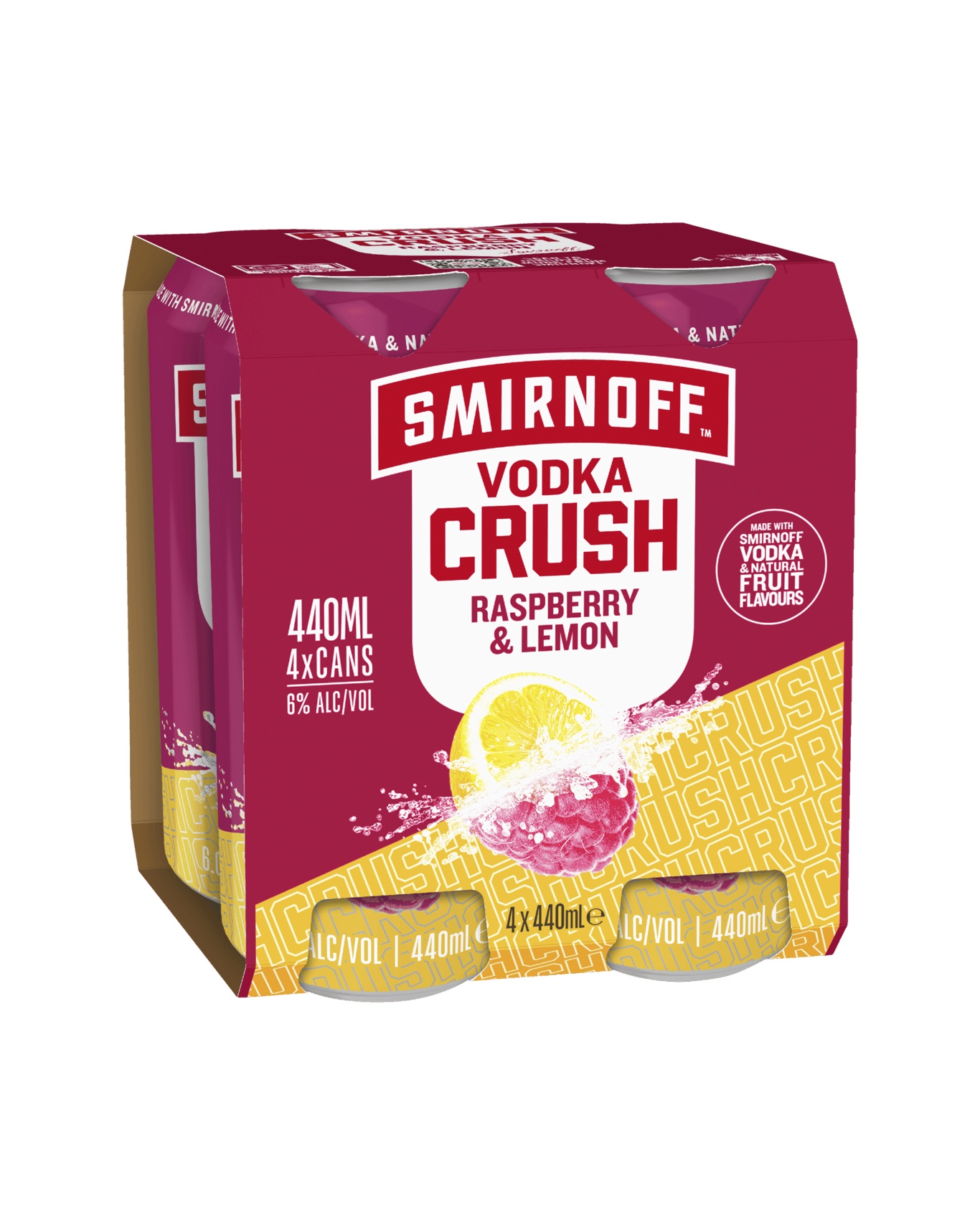 Crush Raspberry & Lemon 6% Cans 440mL