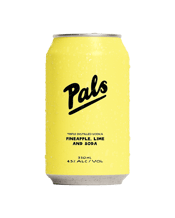 Pals Vodka Pineapple Lime<br>And Soda Can 330ml... 330ML Triple Distilled Vodka, Pineapple, Lime and Soda