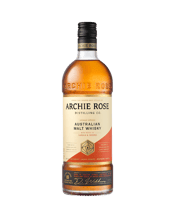  Archie Rose Australian Malt<br>Whisky 700ml  700ML Archie Rose Australian Malt Whisky is a delicious new style of local whisky created exclusively by Australia’s most highly awarded distillery. Crafted from sustainably sourced, farm grown heritage rye and barley malts grown in red earth under the deep blue skies of the Australian bush, this locally made and grown whisky boasts a bold yet refined personality. Complemented by maturation in French and American oak casks, the palate is smooth, balanced and approachable, revealing notes of vanilla an