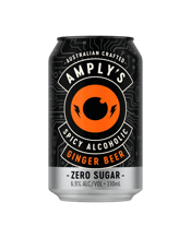 Amplys Zero Sugar Ginger<br>Beer Cans 330ml 330ML For ginger beer lovers who want less sugar but more palate weight, who want zero sugar with the same taste as Amply’s Hard Original, this brew ticks all the boxes. Expect a high ABV beer that turns up the heat and delivers a piquant spicy sweet ginger taste with full flavour and a rounded, refreshing finish. All the flavour you would expect without the sugar.<br />Produced by or on behalf of Pinnacle Drinks, part of Endeavour Group Limited.