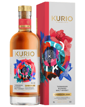 Lark Kurio Blended Whisky<br>700ml 700ML A whisky with a beat of its own, KURIO Crimson Jam blends exceptional Tasmanian Single Malts, uniquely finished in Tasmanian cherry and sparkling wine-seasoned casks. The result? A vibrant, full-flavoured expression that’s as bold as it is versatile. Jammy sweetness meets smooth apple-wood smoke, layered with honeyed apricot, nutmeg, and indulgent Black Forest cake. A luscious finish unfolds with cherry jam, custard, and velvety mocha.