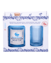  Drumshanbo Gunpowder Irish<br>Gin Glass Giftpack... 700ML Unique, extraordinary and as remarkable as the elusive creature PJ Rigney has occasionally glimpsed in the fields, the Drumshanbo Jackalope. Slow distilled by hand in medieval copper pot stills with oriental botanicals and gunpowder tea. Eight pot still botanicals and four vapour infused botanicals are combined in the oriental traditions of distilling. Every bottle is hand filled, labelled and sealed by our dedicated team of distillers.