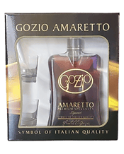  Gozio Amaretto Gift Pack<br>700ml  700ML Amaretto lovers experience an evolution of their favorite drink having it either neat or in mixology. Floral vanilla and toasted almond with faint burnt creme brulee notes. Delicate and lightly sweet almond flavor with a long creamy finish.