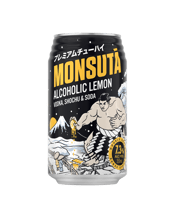  Monsuta Lemon Chuhai 7.3%<br>Cans 350ml  350ML Monsutā Lemon Chūhai is an intensely flavorful and refreshing beverage that’s bursting with zesty lemon character. A Chūhai is the Japanese abbreviation for a shōchū highball, a perfectly balanced blend of Vodka, Shōchū spirit, soda, and vibrant, fruity flavor. This Monsutā Lemon Chūhai features traditional Okinawan Shōchū called Awamori, which is indigenous and unique to Okinawa, Japan, giving it a distinctive, authentic character. At 7.3% ABV and bursting with bright, tangy lemon citrus, each