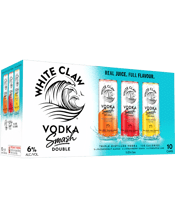  White Claw Vodka Smash is now available in a Variety Pack with four new refreshing flavour combinations: Passionfruit Mango,Strawberry Guava and Pineapple Lime Each one delivers unparalled refreshment with a smoother, superior finish. 
