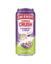 Smirnoff Crush Passionfruit<br>& Guava Cans 440ml... 440ML Say hello to your newest Crush. Juicy passionfruit and delicious guava fruit flavours, mixed with the World’s 1 Vodka. Like a bass drop for your taste buds, Crush is a full-on flavour taste experience. Made with natural fruit flavours for a refreshing taste.