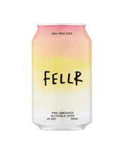 Fellr Alcoholic Soda Pink<br>Lemonade Cans... 330ML With real Raspberry and Lemon juice; to give a full flavour hit, and only 4g of sugar and 94 calories per can, it’s super sessionable and perfect for summer afternoons.