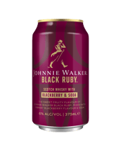 Johnnie Walker Black Ruby<br>Soda Can 375ml 375ML Introducing Johnnie Walker Black Ruby, Blackberry & Soda. A Johnnie Walker Black Ruby twist on the classic Tom Collins cocktail. Luscious, fruity whisky balanced with sweet and tart fruit flavours of blackberry and elderflower, topped with soda for a refined experience.