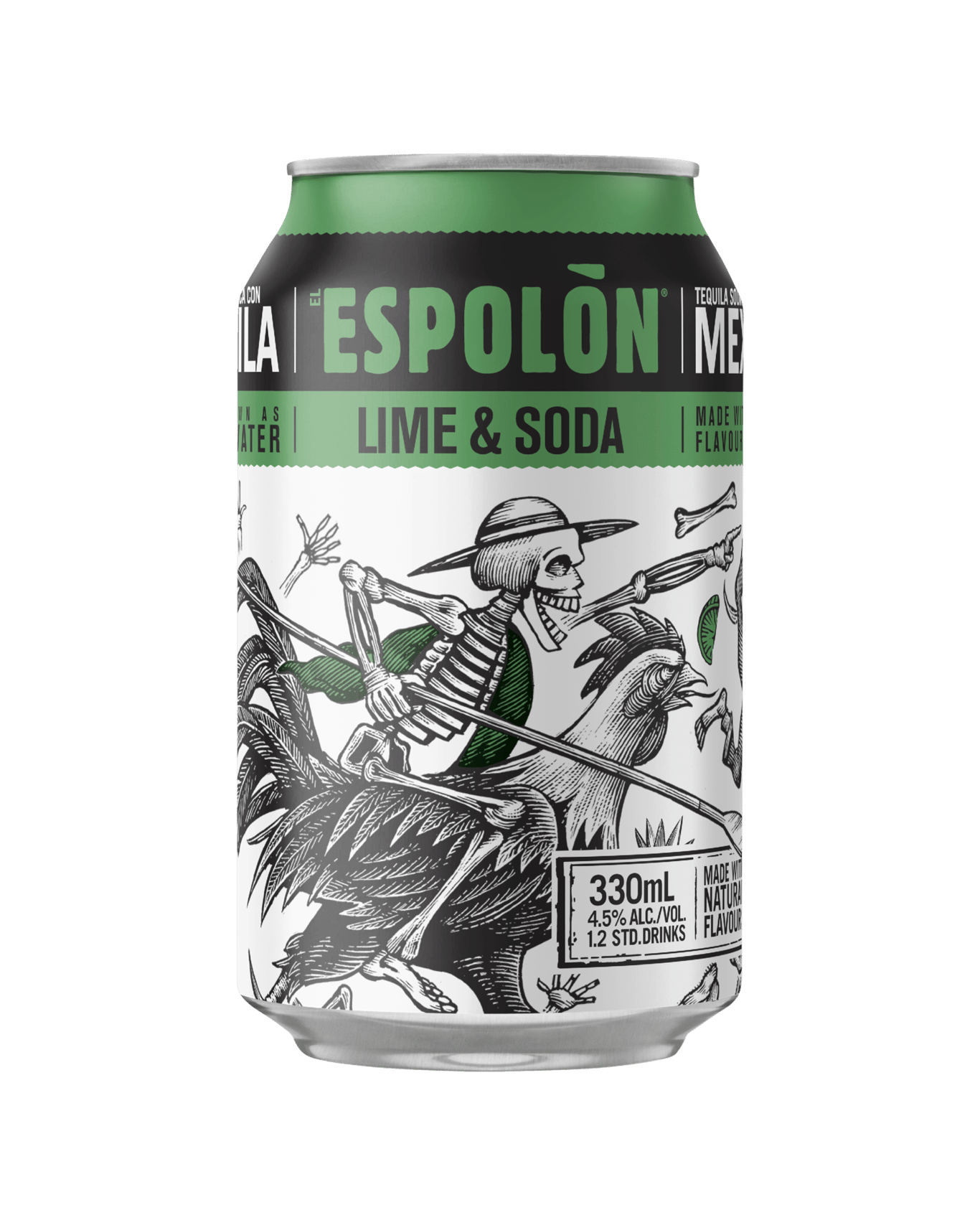 A can of Espolon Lime and Soda