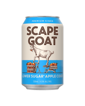  Scape Goat Low Sugar Apple<br>Cider Cans 330ml  330ML Scapegoat Lower sugar cider is gluten free made from 100% New Zealand Apples. Clean and refreshing with crisp granny smith apple on the palate. No added preservatives just delicious cider.