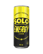  Solo Energy Lemon 250ml  250ML SOLO Energy Lemon delivers the tangy, refreshing taste of SOLO that you know love combined with guarana and caffiene to allow you to Crush Whatever's Next! Made with 5% crushed lemons.