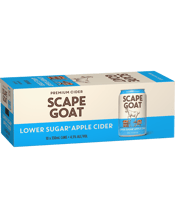  Scape Goat Low Sugar Apple<br>Cider Cans... 330ML Scapegoat Lower sugar cider is gluten free made from 100% New Zealand Apples. Clean and refreshing with crisp granny smith apple on the palate. No added preservatives just delicious cider.