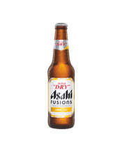  Asahi Super Dry Fusions<br>Lemon Yuzu Bottle... 330ML Crafted with Japanese precision to maintain that famous super dry taste, Asahi fusions is beer with an unexpected twist. Innovative Japanese brewing techniques bring the vibrancy of modern Japan into a bottle with notes of Lemon Yuzu. Refreshingly crisp with the signature Super Dry taste.
