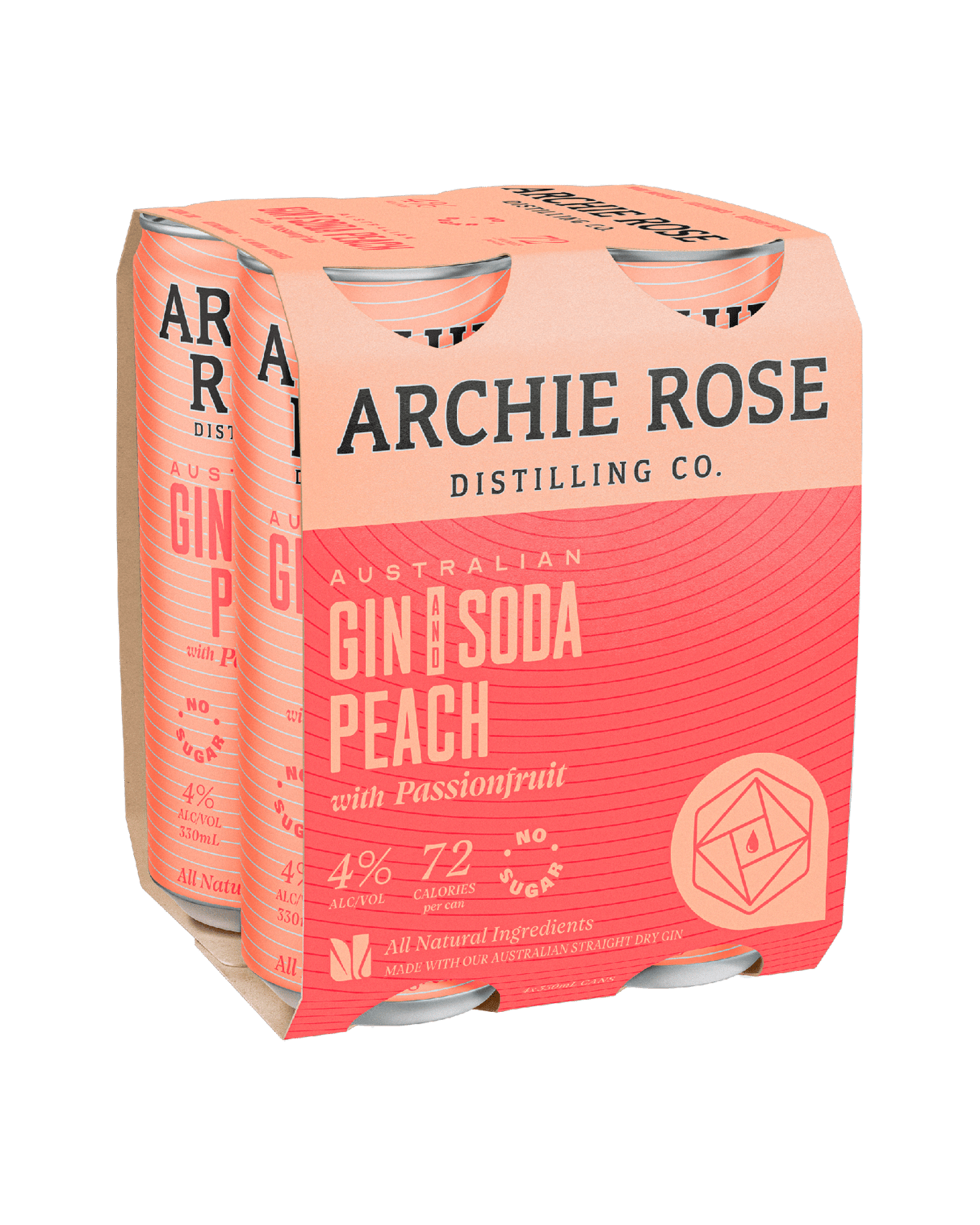 Buy Archie Rose Australian Gin & Peach Soda Cans 330ml Online @Lowest Price