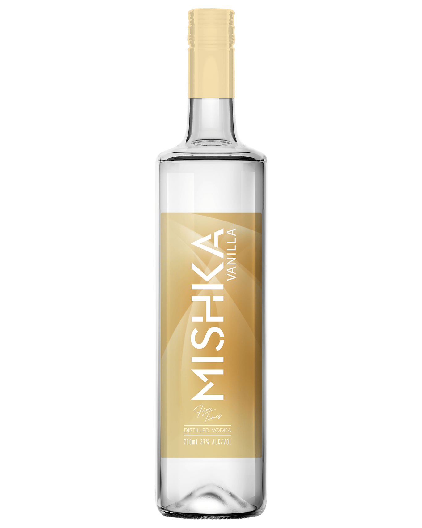 A bottle of Mishka Vanilla Vodka