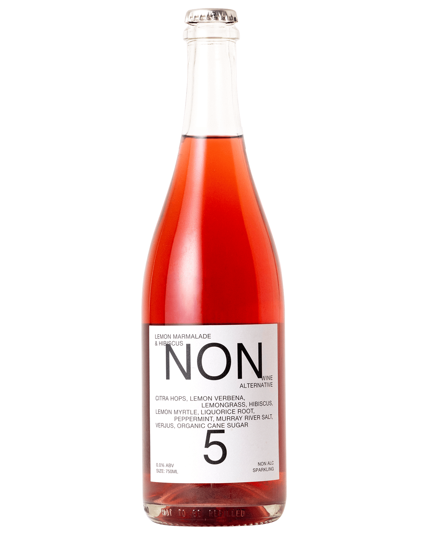 Non-alcoholic wine alternative with citrus herbal notes