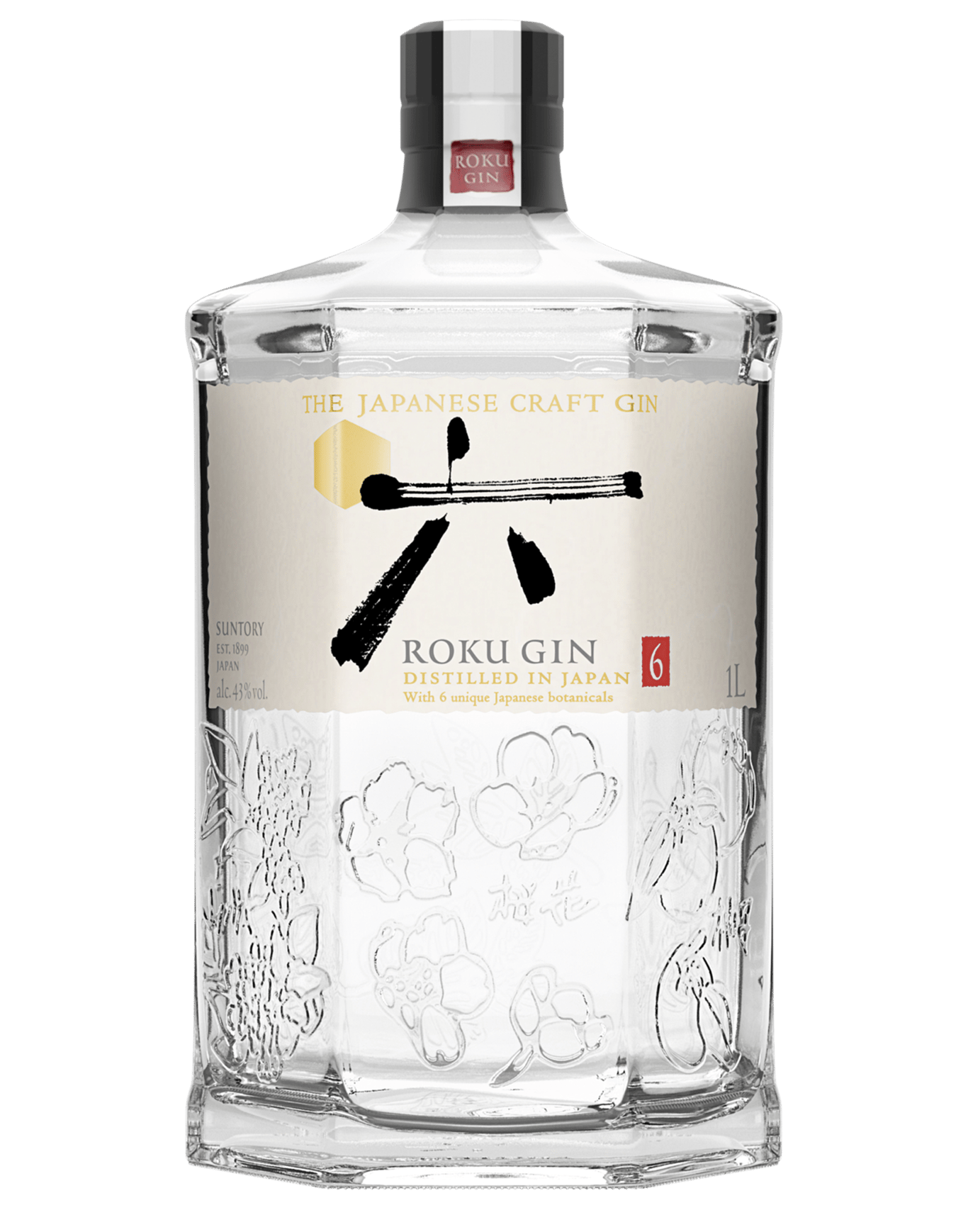 A bottle of Roku Gin