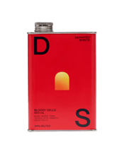 Departed Spirits Bloodycello<br>500ml 500ML Let’s be honest - cellos sound kinda nice and we all pretend to love them if we are on a first date, but most of the time: BORING. Not any more. This cello is a disturbed, unhinged, raging hot mess of a drink. How, you ask? We infused zesty Australian blood orange peels with the dried husks of ancho chillis. It’s a smokey, vibrant, zesty, bitter and sour affair. It’s everything you ever wanted in a drink but were too self-conscious and idiotic to ask for. So top it with Prosecco, up your Negroni