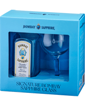  Bombay Sapphire Gin 700ml<br>Goblet Gift Pack  700ML Bombay Sapphire Gin is a uniquely balanced premium gin, leading the gin revival worldwide. It is recognisable by its exquisite bottle shape and distinctive sapphire-blue livery. This giftpack contains 1 x 700mL BOMBAY SAPPHIRE, 1 x Bombay Goblet