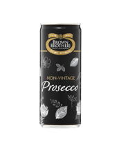  Brown Brothers Prosecco Can<br>250ml  250ML This refreshing sparkling is fresh and vibrant with a soft and round palate full of crisp citrus notes. Made to drink young while at its light and delicate best - a great aperitivo to begin any occasion and enjoy throughout the evening. Enjoy chilled.