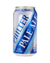  Philter Pale Ale Can 375ml  375ML Here’s an easy-drinking Australian Pale Ale for all your breezy afternoons. Made with top-notch ingredients including Aussie hops, this beer has a caramel colour, balanced bitterness and a classic malt backbone. Fair dinkum classic.