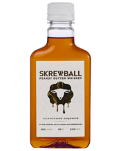  Skrewball Peanut Butter<br>Whiskey 200ml  200ML Skrewball peanut butter whiskey flavoured liqueur, to the misfits, black sheep and skrewballs. This harmonious blend of seemingly disparate flavours might seem a bit surprising, but it’s a whole lot of delicious. It’s a perfect celebration of the unexpected, wild, and wonderful in all of us.