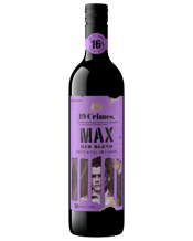  19 Crimes Max Red Blend  750ML 19 Crimes Max Red Blend is here to break the rules of wine Sitting at 16 ABV this is Red Wine turned up a notch It packs the signature 19 Crimes dark cherry spice and smoky flavour that everyone loves while being bolder stronger and unapologetically louder Why play it safe when you can run with the rebels and enjoy 19 Crimes to the Max