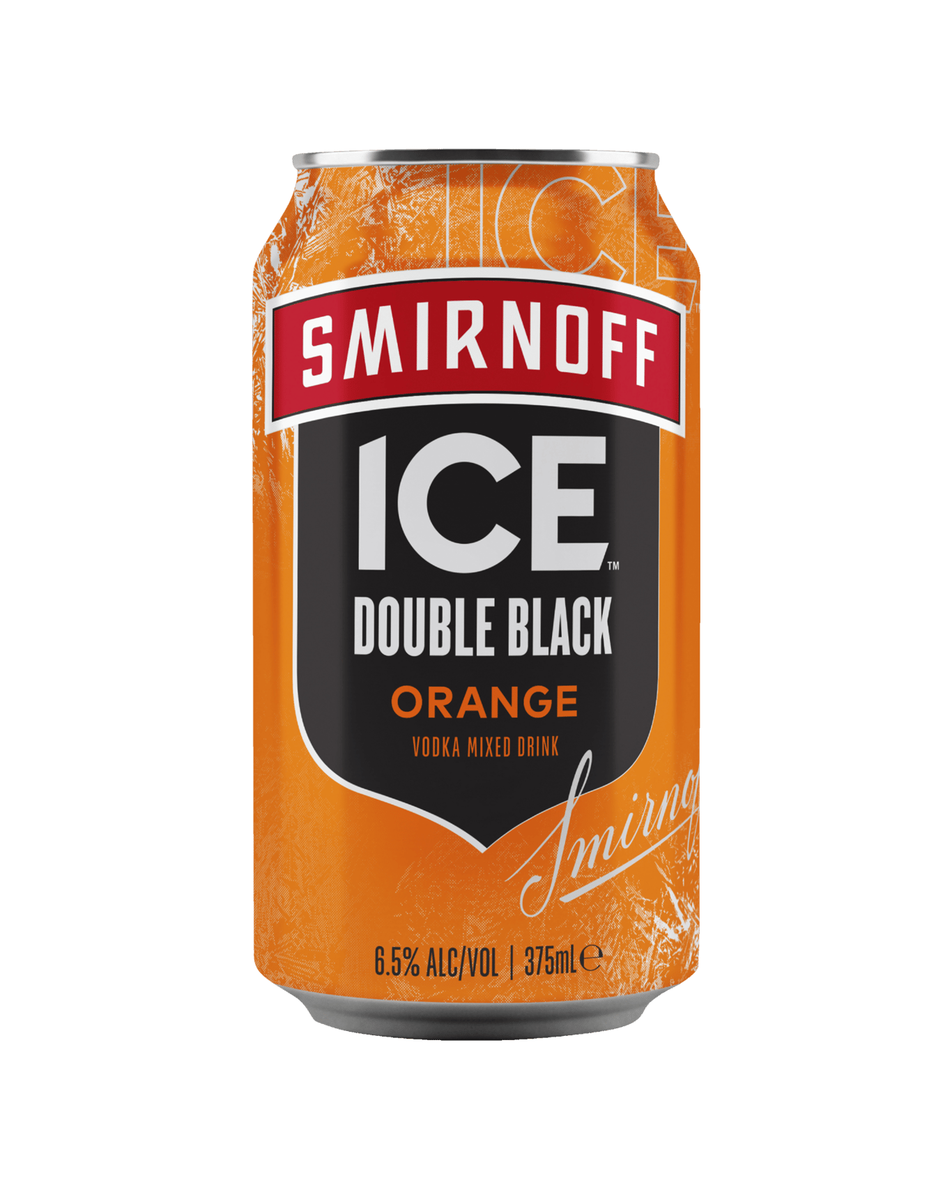 A can of Smirnoff Ice Double Black Orange