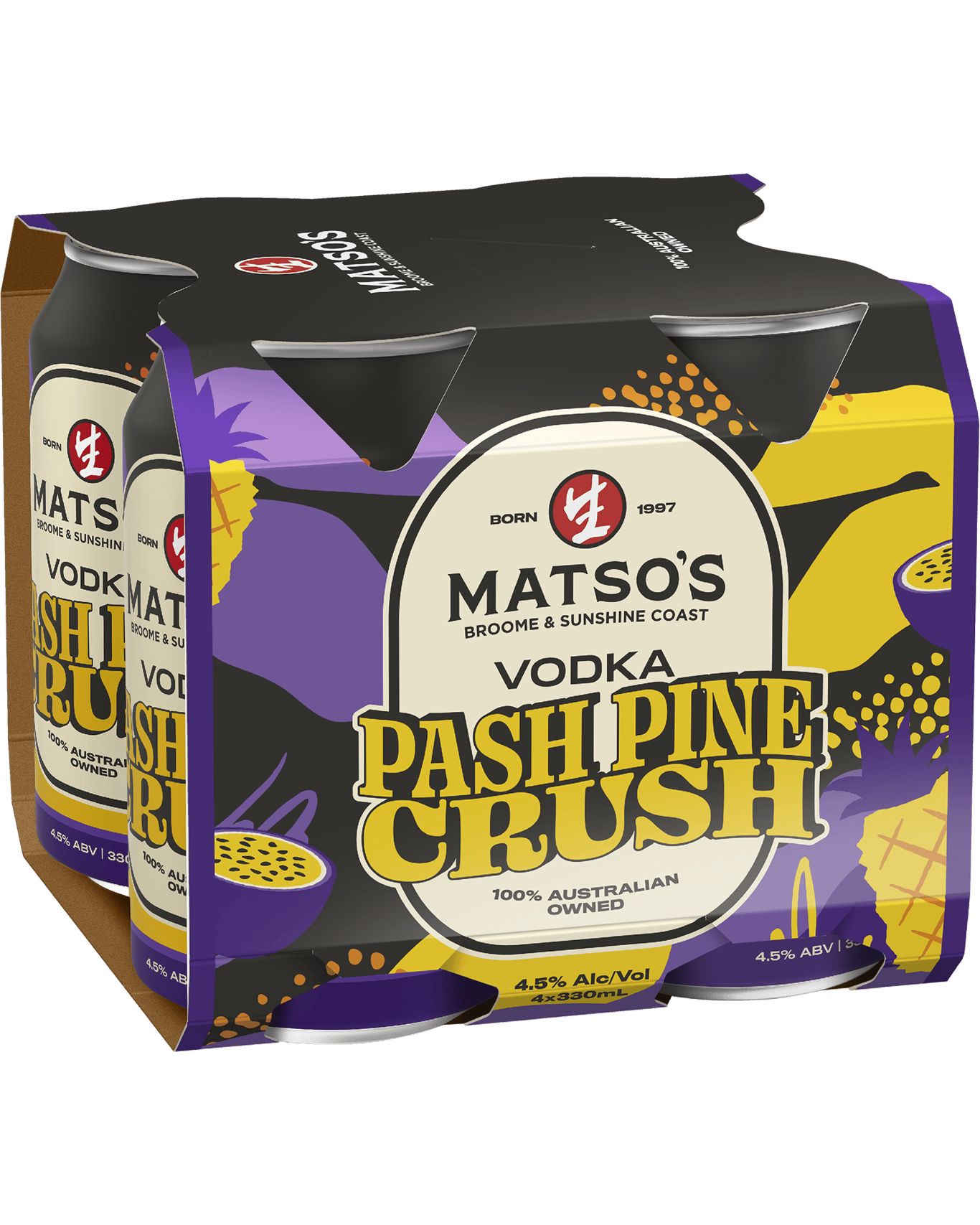 Vodka Pash Pine Crush Cans 330mL