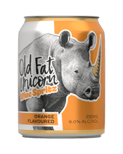 Old Fat Unicorn Orange Wine<br>Spritz 250ml 250ML Vibrant & Sweet This Orange Spritz pairs well with good people, fun times & easy enjoyment. Best served chilled! Produced by or on behalf of Pinnacle Drinks, part of Endeavour Group Limited.