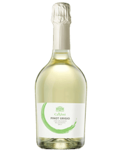  Ca' Vini Pinot Grigio Delle<br>Venezie Doc... 750ML Combining the clean, crisp flavours of Pinot Grigio with freshness and effervesence, this vintage sparkling Pinot Grigio opens with aromas of apple and pear with exotic notes of ginger. Crisp and refreshing on the palate, finishing with a pleasant dryness enhanced by tiny, gentle bubbles. This sparkling Pinot Grigio is an amazing match for finger-foods, appetizers and antipasti. Best enjoyed with seafood and sashimi, it is also a fine pairing with home-made, Italian-style pastas.