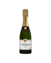  Taittinger Brut Reserve<br>375ml  375mL Taittinger Brut Reserve 375mL - The brilliant body is golden yellow in colour. The nose, very open and expressive, delivers aromas of fruit and brioche. It also gives off the fragrance of peach, white flowers (hawthorn, acacia) and vanilla pod. The entry onto the palate is lively, fresh and in total harmony. This is a delicate wine with flavours of fresh fruit and honey.