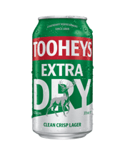 Tooheys Extra Dry Cans 375ml<br> 375ML Tooheys Extra Dry is known for its clean, crisp taste. The extended brewing process removes excess sugars to create a refreshing lager with low bitterness and lower carbs than regular full strength beer. Mild fruity, malty notes accompany a mellow middle palate leaving a clean aftertaste and refreshing finish, making it the perfect easy drinking lager.So, how do you feel? Like a Tooheys Extra Dry or two.