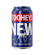 Tooheys New Cans 375ml 375ML An Aussie classic in a can, Tooheys New has been satisfying thirsts since 1931. A draught lager with a full flavour that's best enjoyed when served icy cold. A super refreshing beer that's still as enjoyable today as it was all those years ago. Crack open a can and enjoy.