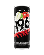  Suntory 196 Double Apple 9%<br>Cans 250ml  250ML Suntory -196 is BIG in Japan, and our infamous 9% ABV Apple flavour has just landed in Australia! Double Apple 9% is bold and flavourful, with a punchy crisp Apple taste profile that heroes the freshness of whole Apples, preserved through Suntory's unique production method. With the 9% ABV finish, Double Apple 9% is punchy, perfectly tangy, and crisp. A perfect balance between the Double Apple 6% liquid in Australia, with the iconic 9% flavour profile in Japan. WHOLE FREEZE CRUSH. Extreme Japane