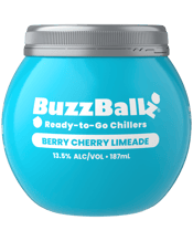  Buzzballz Berry Cherry<br>Limeade 187ml  187ML BuzzBallz Berry Cherry Limeade combines juicy berry and cherry flavours with a bright, zesty lime finish for a bold, sweet-and-tangy taste. Packed in the unmistakable ball-shape format with a resealable screw cap, it’s ready to chill, open and enjoy. Big flavour. Iconic shape. Unmistakably BuzzBallz.
