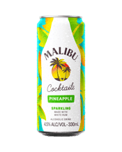  Malibu Cocktails Pineapple<br>Sparkling Cans... 330ML Malibu Pineapple 330mL bursts with the quintessential taste of the tropics, uniting our smooth Caribbean rum with bright, zesty pineapple. Housed in a perfectly portable 330mL can, it is the definitive, effortless choice for sipping under the sun without needing a shaker or a slice of garnish.Product Highlights & Profile:• Style: Pre-mixed Sparkling Cocktail Can.• Abv: 4.5%• Size: 250mL• Core Blend: Flawlessly pairs distinctive smooth Caribbean white rum with sparkling, fresh pineapple juice fla