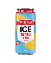  Smirnoff Ice Original Lemon<br>Cans 440ml  440ML Smirnoff Ice Original Lemon is a vodka mixed drink with lemon flavour, packaged as a single 440 mL can. It contains 4.5percent alcohol by volume and is listed as approximately 1.6 standard drinks per can. The drink is made with a blend of Smirnoff vodka and carbonated water, with added flavours and food acids. A pregnancy warning is included: alcohol can cause lifelong harm to your baby. For nutritional context, one can 440 mL provides 1090 kJ - 261 Cal, with 37.2 g carbohydrate and 37.2 g sugar