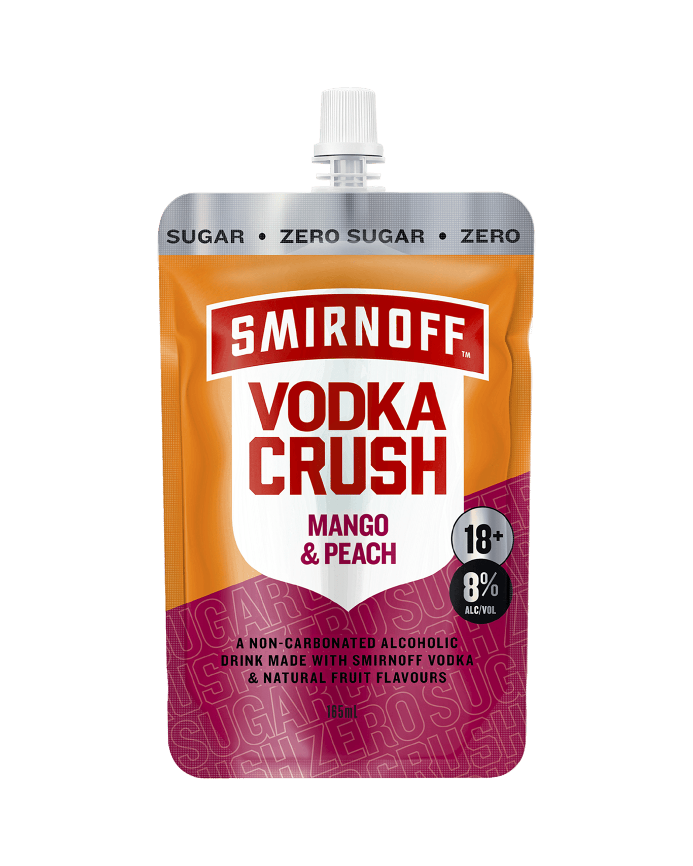The Smirnoff Crush Mango & Peach Zero Sugar