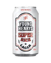  Young Henrys Super Rice<br>Japanese Lager... 375ML Young Henrys Super Rice Japanese Lager 4.2% Cans