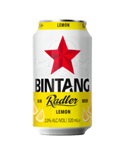  Bintang Radler Lemon Can<br>320ml  320ML Bintang Radler is a fusion of Indonesia's most favourite beer, Bintang with added natural lemon juice. Easy drinking and full flavored at 2% ABV, Bintang Radler is light, zesty and refreshing. The original Radler loved by Aussies. It's bloody bagus!