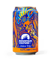  Mountain Culture Juice Trip<br>Blood Orange Can... 355ML The Juice Trip party kicks on, this time in a 4.5% Fruit Enhanced Pale format that’s one big blood orange flavour bomb. Buckle up for a voyage through the citrus subconscious. We’ve spiked this trip with a heavy dose of Blood Orange to send your senses into a high voltage, bittersweet orbit. It’s sharp, it’s juicy, and it’s ready to paint your palate red.
