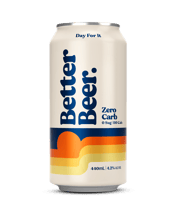  Better Beer Zero Carb Can<br>440ml  440ML When you want a beer, but it needs to be Better. Crisp, refreshing and hitting all the right notes, Better Beer is zero carb and easy drinking. We made Better Beer for you. 440ml and 110 calories? You're Welcome.