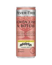  Fever Tree Lemon Lime<br>Bitters Cans 250ml... 250ML Sun-drenched Sicilian lemons and Mexican limes are layered with the unmistakable complexity of bitters including ANGOSTURA aromatic bitters: The perfect balance of Zesty, sweet citrus and aromatic bitter spice