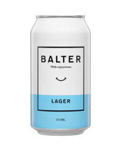  Balter Lager 375ml  375ML Crack open the window to a tastebud paradise of blue skies and salty sea breezes, where the word drinkableness exists. Yes. Say it out loud. Drinkableness. Balter Lager greets you with a casual citrus wave, subtle spicy grin and gentle malt hug. A happy place for your mouth. Full of drinkableness.